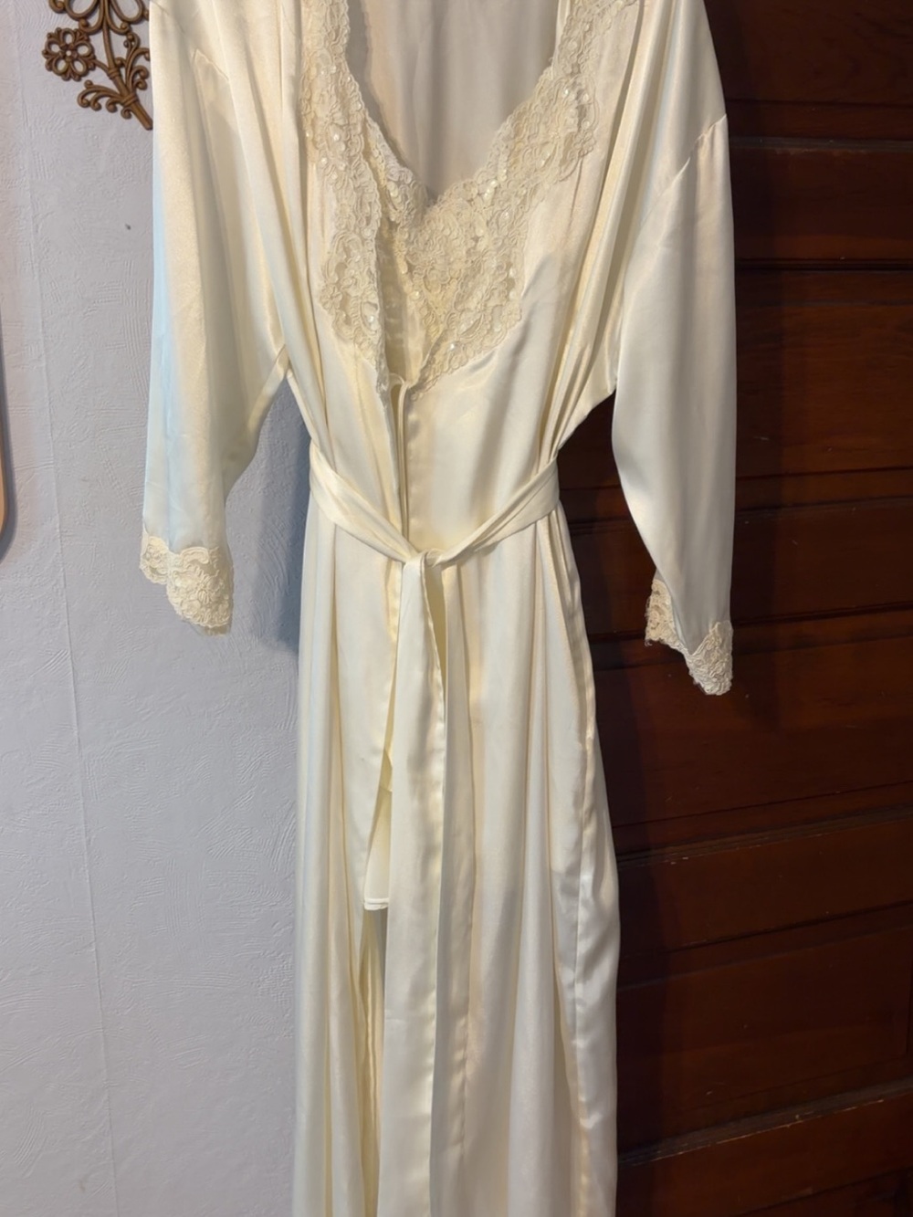 Vintage Victoria secret robe and night gown silk SET